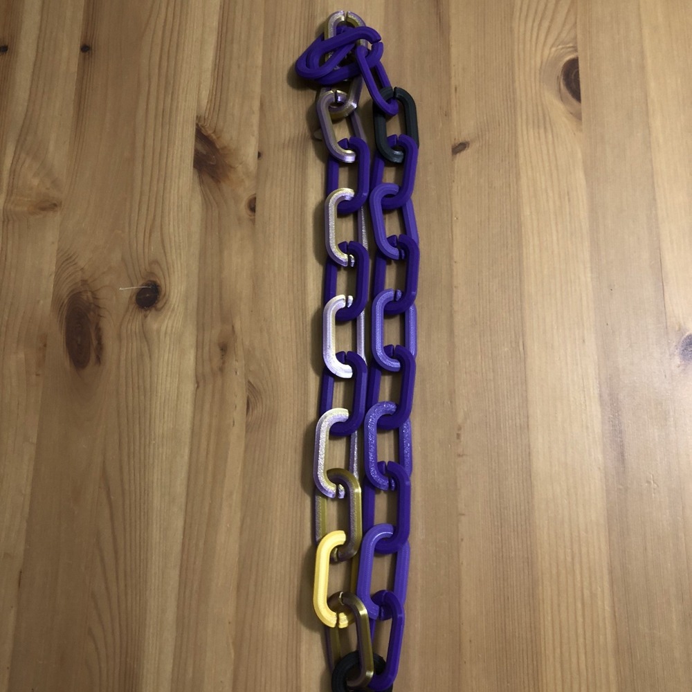 Baltimore Ravens Lamar Jackson 3D Printed Chain Purple Black Gold Football NFL - Picture 5 of 8